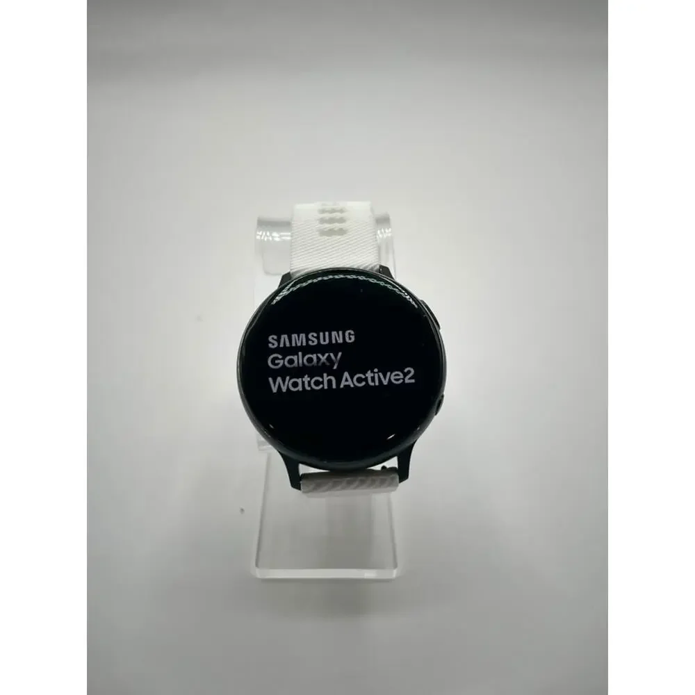 Samsung Galaxy Watch Active2 SM-R820 44mm Smartwatch Dark Blue White Band Tested